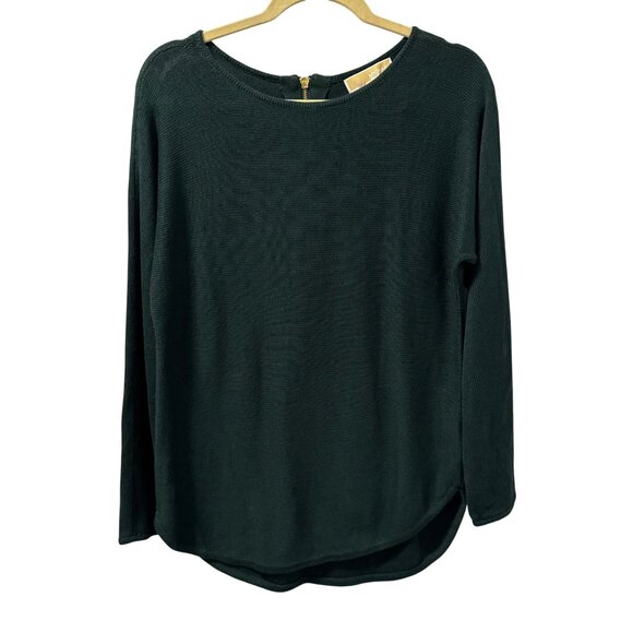 Michael Kors Dark Green Long Sleeve Knit Sweater Sz Small pullover sweater - Picture 2 of 12